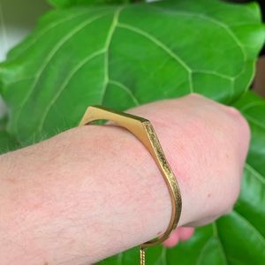 Madewell Gold Geometric Cuff Bracelet